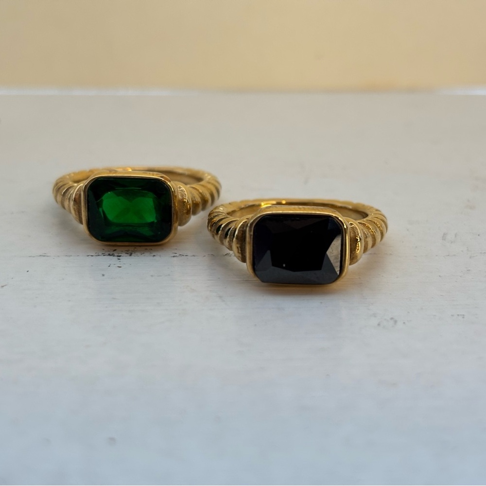 Gold Tone size 8 rings. Choose one